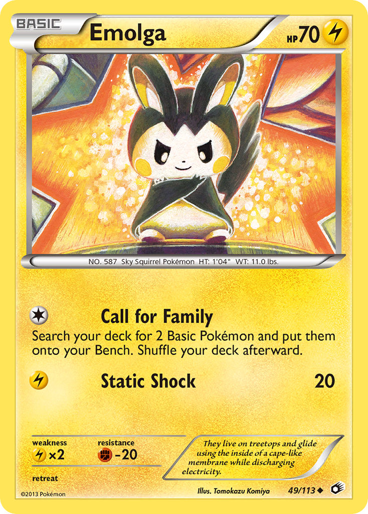 Emolga (49/113) [Black & White: Legendary Treasures] | Tabernacle Games