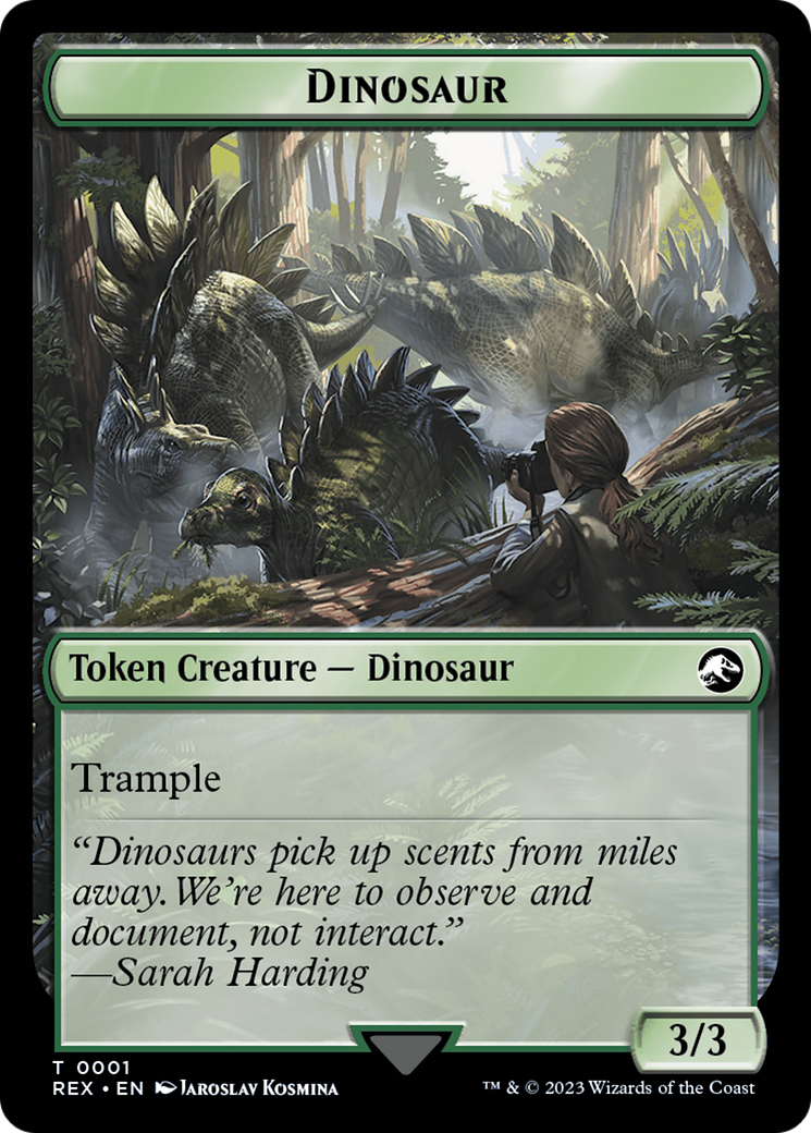 Gnome // Dinosaur (0001) Double-Sided Token [The Lost Caverns of Ixalan Tokens] | Tabernacle Games