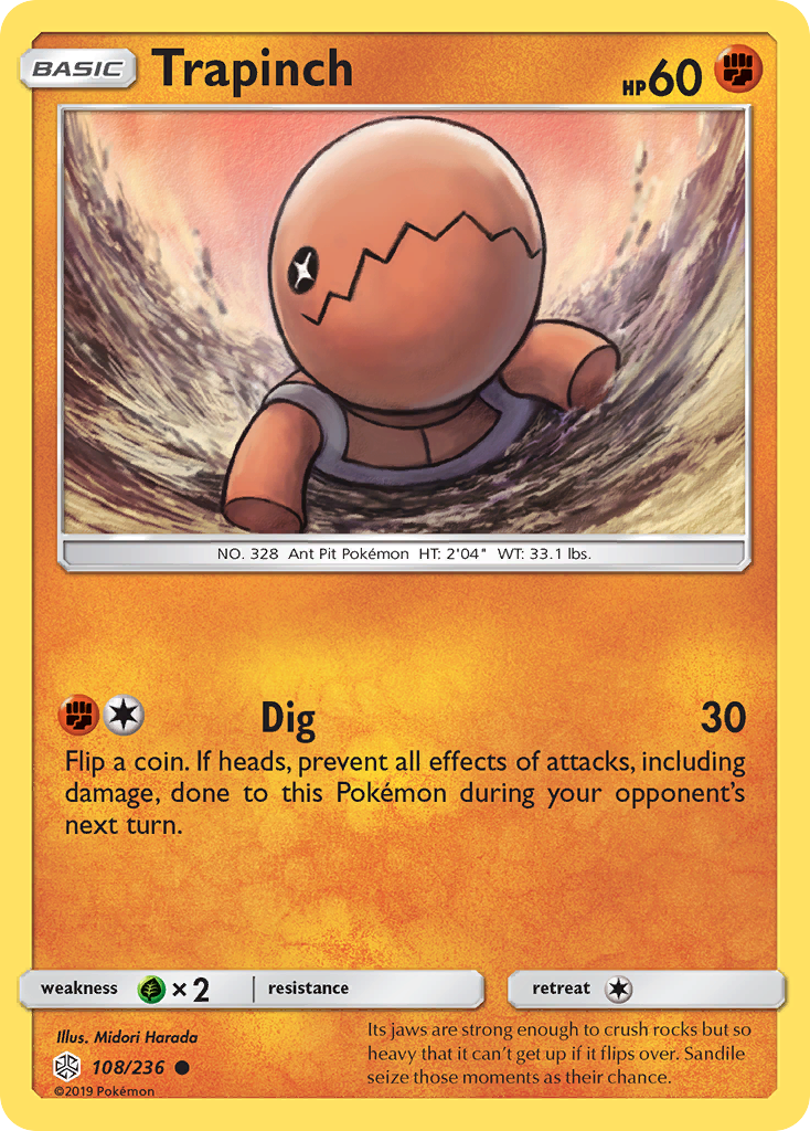 Trapinch (108/236) [Sun & Moon: Cosmic Eclipse] | Tabernacle Games