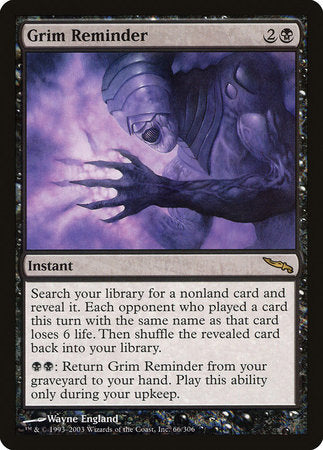 Grim Reminder [Mirrodin] | Tabernacle Games