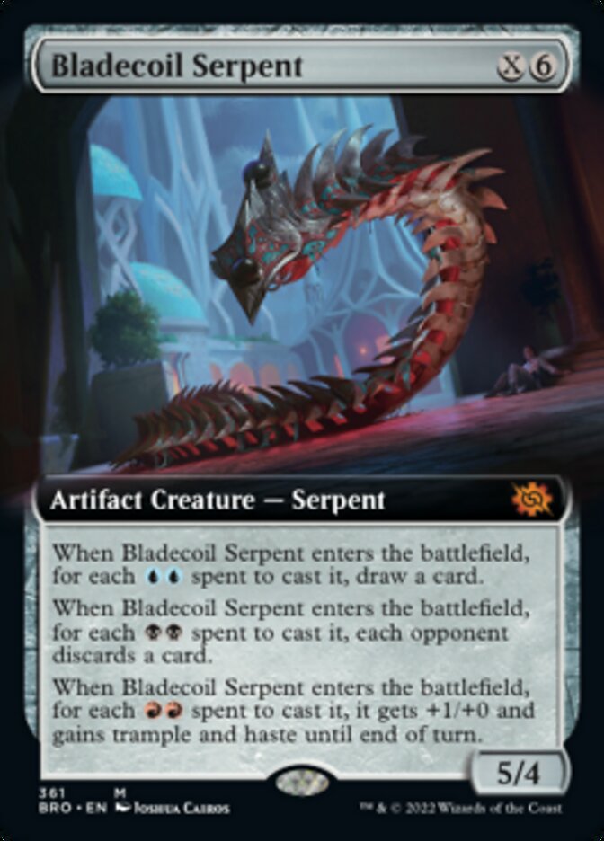 Bladecoil Serpent (Extended Art) [The Brothers' War] | Tabernacle Games