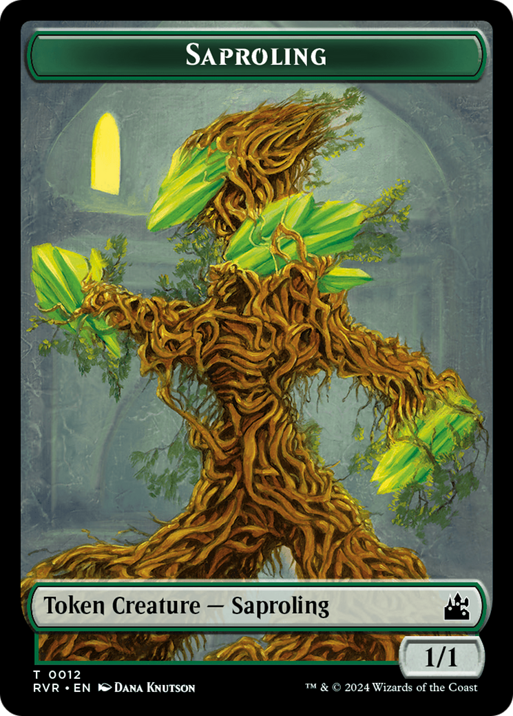 Saproling // Goblin (0009) Double-Sided Token [Ravnica Remastered Tokens] | Tabernacle Games