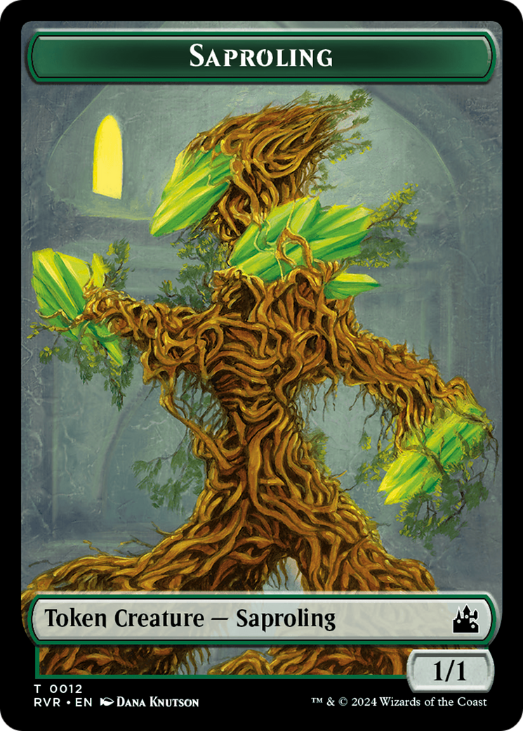 Saproling // Emblem - Domri Rade Double-Sided Token [Ravnica Remastered Tokens] | Tabernacle Games