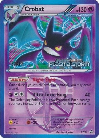 Crobat Team Plasma (BW51) (Staff Prerelease Promo) [Black & White: Black Star Promos] | Tabernacle Games