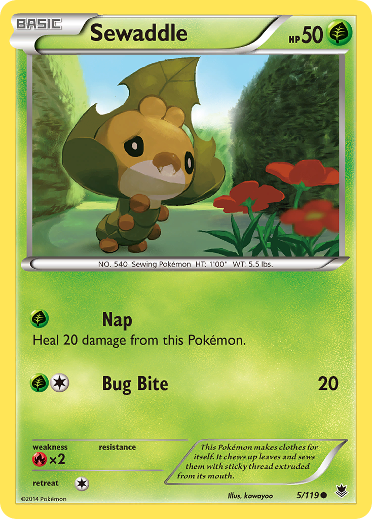 Sewaddle (5/119) [XY: Phantom Forces] | Tabernacle Games