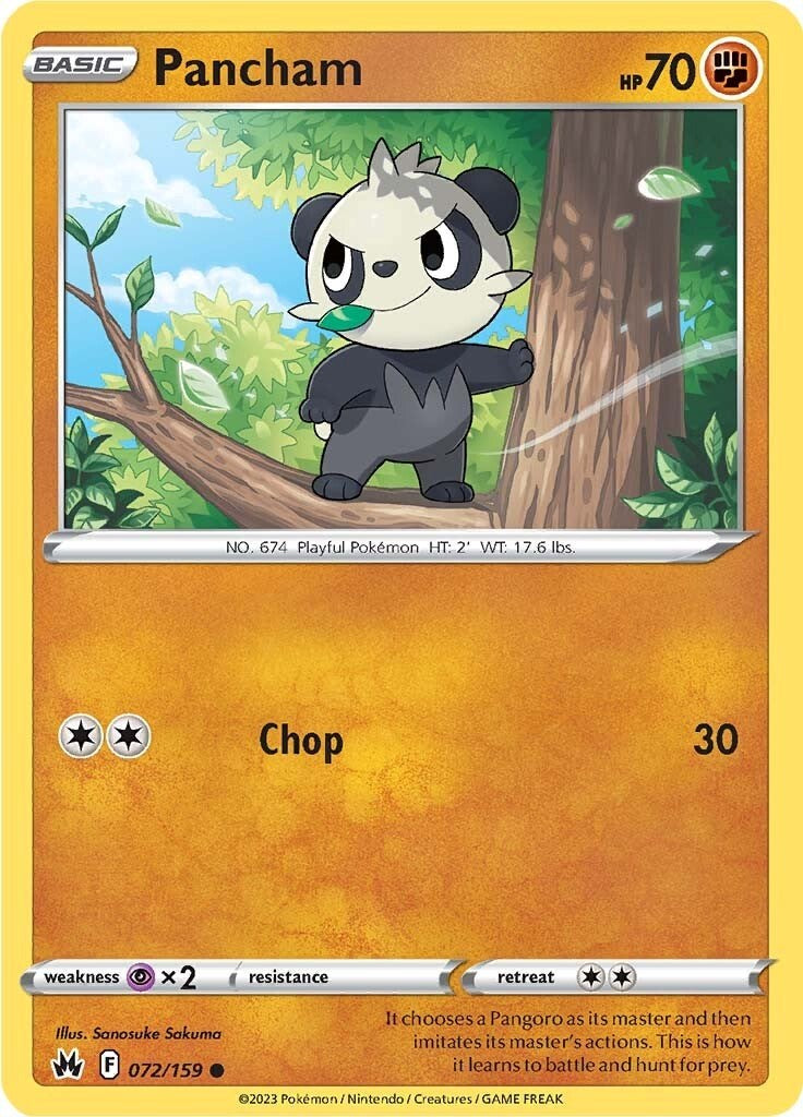 Pancham (072/159) [Sword & Shield: Crown Zenith] | Tabernacle Games