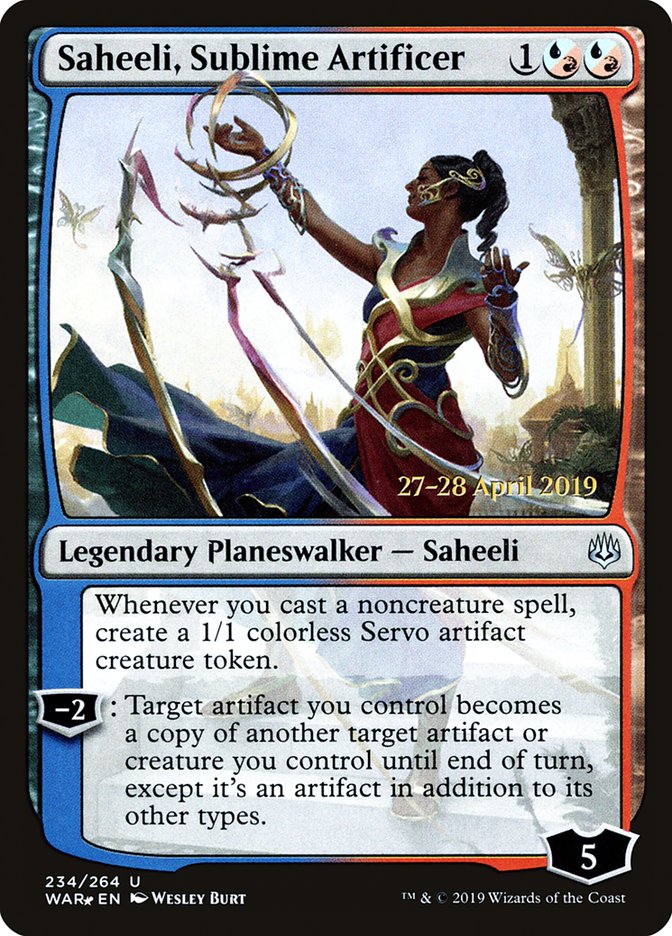 Saheeli, Sublime Artificer  [War of the Spark Prerelease Promos] | Tabernacle Games