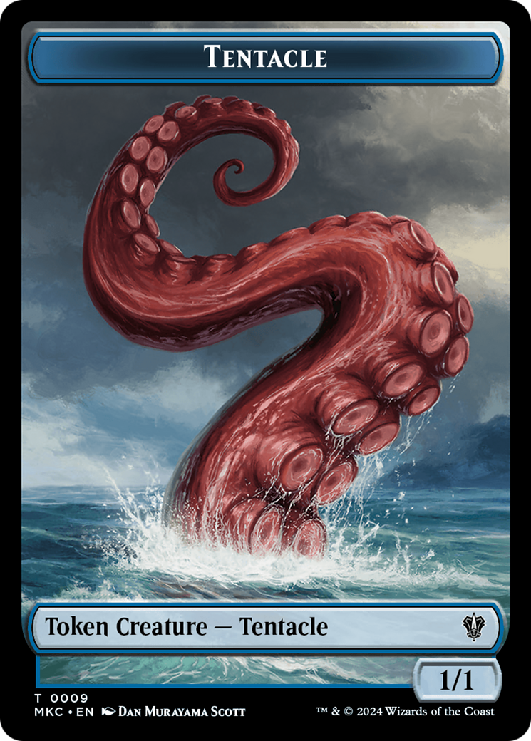 Tentacle // Koma's Coil Double-Sided Token [Murders at Karlov Manor Commander Tokens] | Tabernacle Games