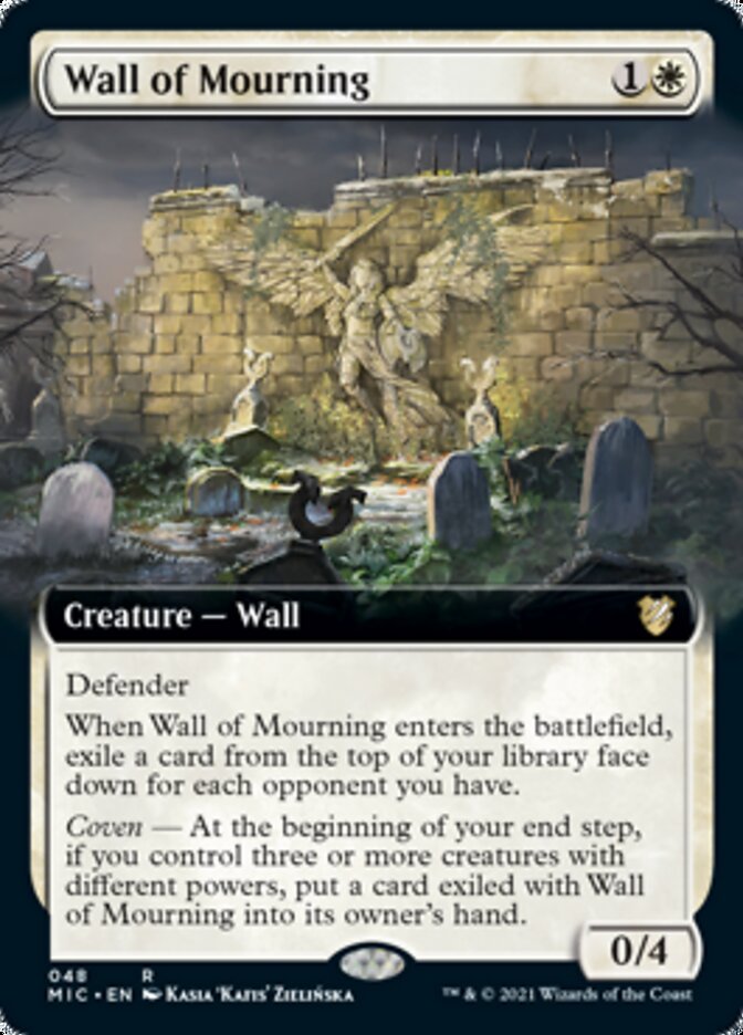 Wall of Mourning (Extended) [Innistrad: Midnight Hunt Commander] | Tabernacle Games