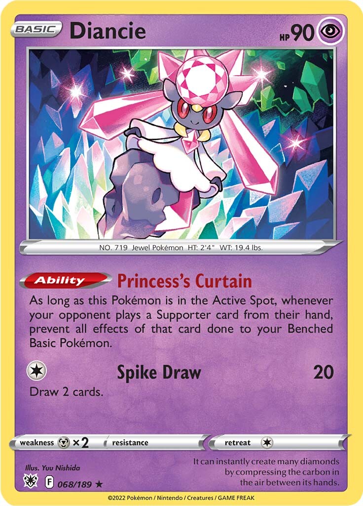 Diancie (068/189) [Sword & Shield: Astral Radiance] | Tabernacle Games