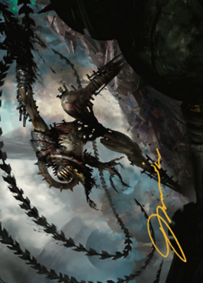 Razorlash Transmogrant Art Card (Gold-Stamped Signature) [The Brothers' War Art Series] | Tabernacle Games