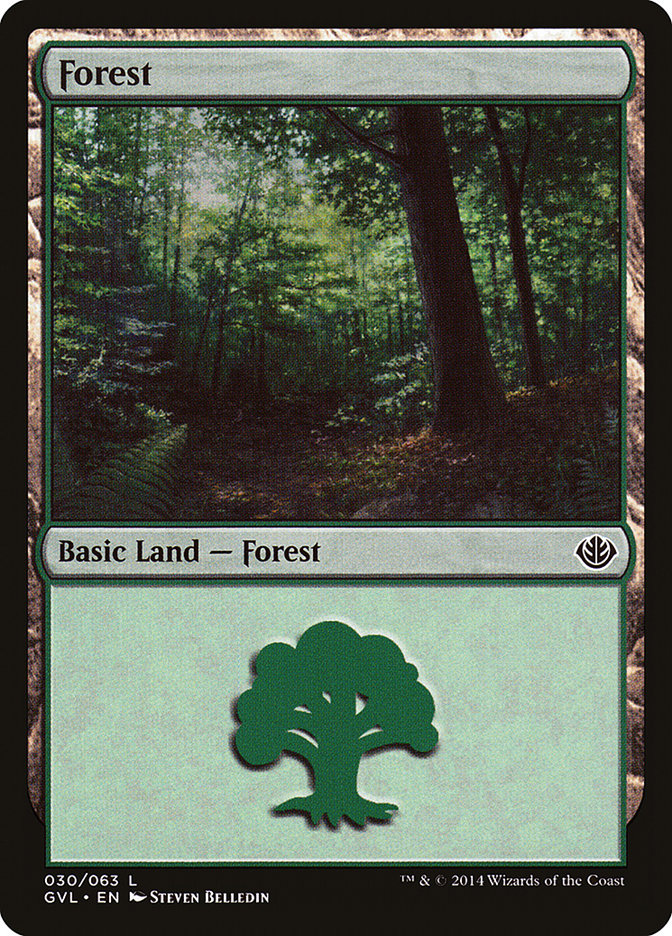 Forest (30) (Garruk vs. Liliana) [Duel Decks Anthology] | Tabernacle Games