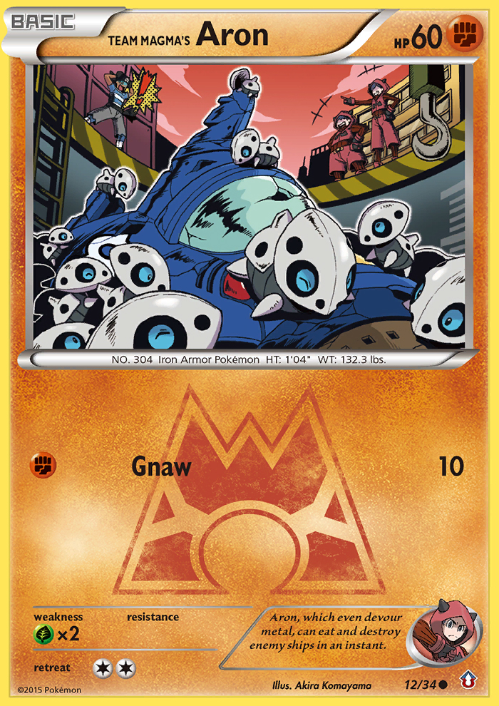 Team Magma's Aron (12/34) [XY: Double Crisis] | Tabernacle Games