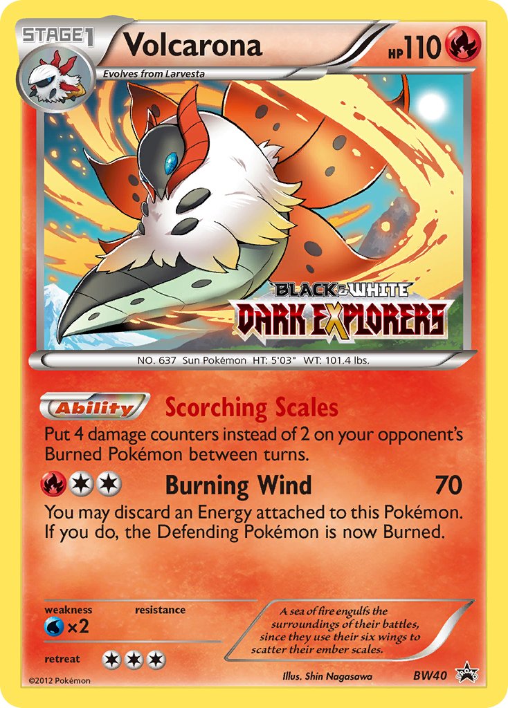 Volcarona (BW40) (Staff Prerelease Promo) [Black & White: Black Star Promos] | Tabernacle Games