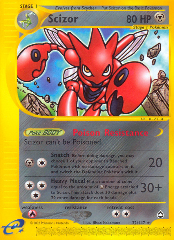 Scizor (32/147) [Aquapolis] | Tabernacle Games