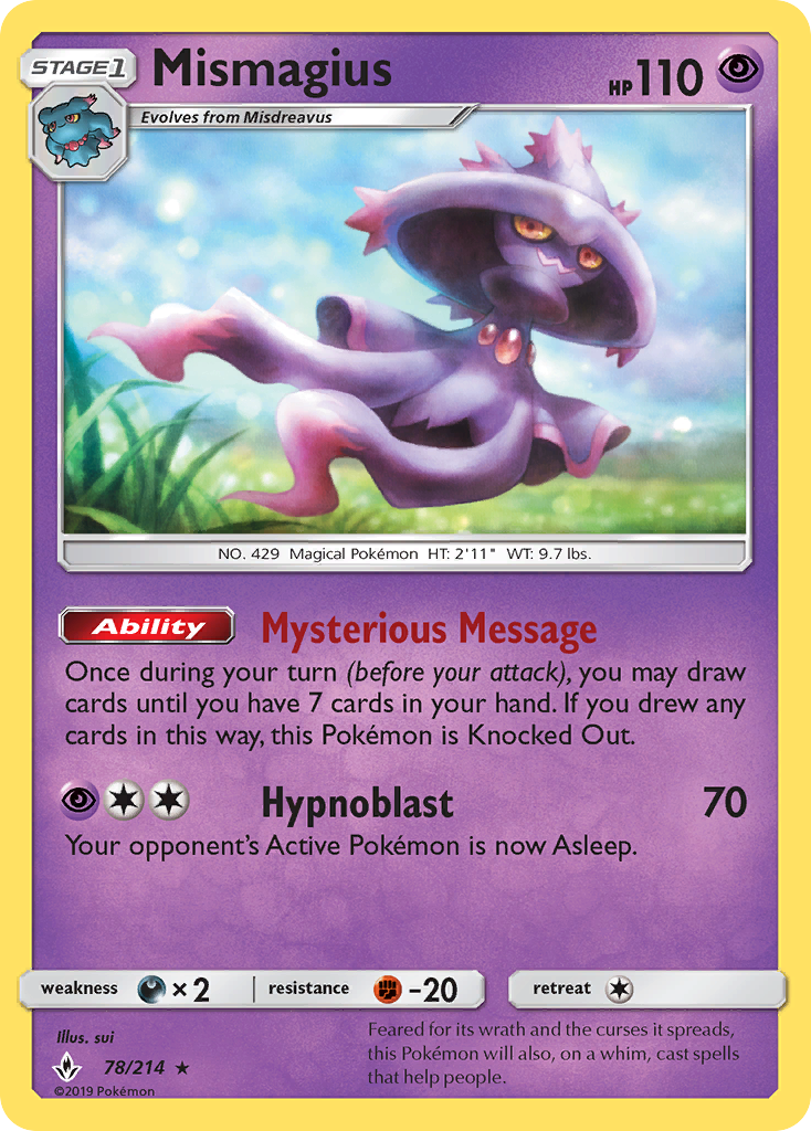 Mismagius (78/214) [Sun & Moon: Unbroken Bonds] | Tabernacle Games