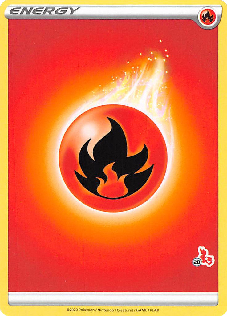 Fire Energy (Cinderace Stamp #20) [Battle Academy 2022] | Tabernacle Games