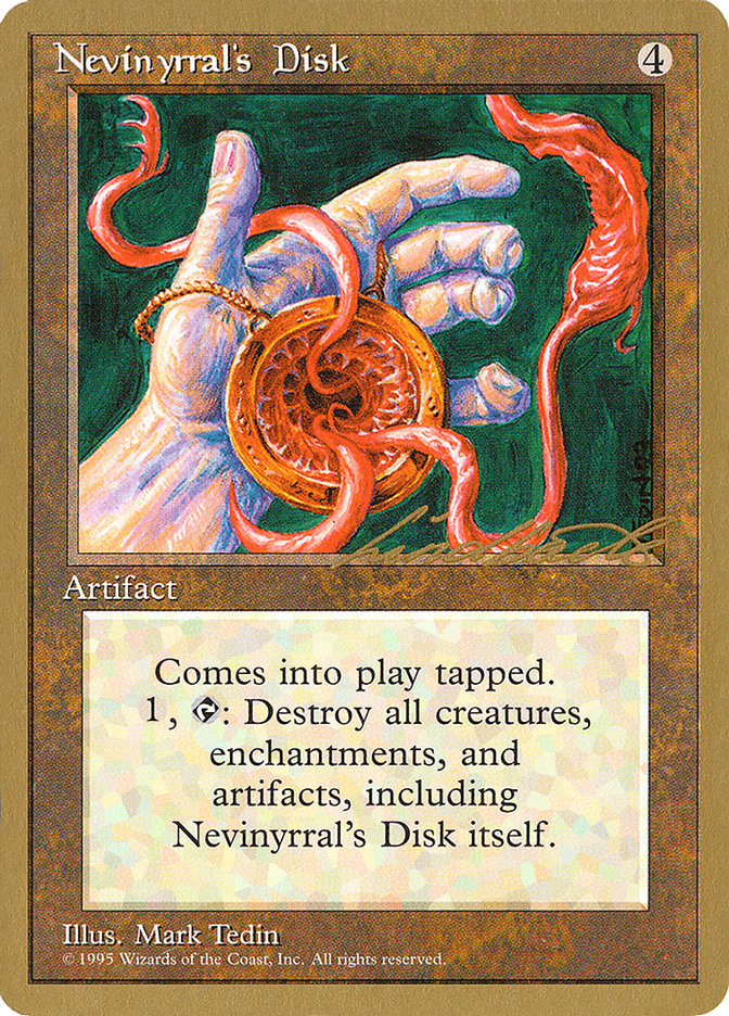 Nevinyrral's Disk (Leon Lindback) [Pro Tour Collector Set] | Tabernacle Games