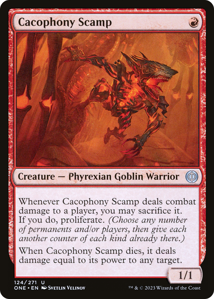 Cacophony Scamp [Phyrexia: All Will Be One] | Tabernacle Games