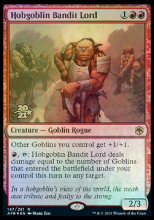Hobgoblin Bandit Lord [Dungeons & Dragons: Adventures in the Forgotten Realms Prerelease Promos] | Tabernacle Games