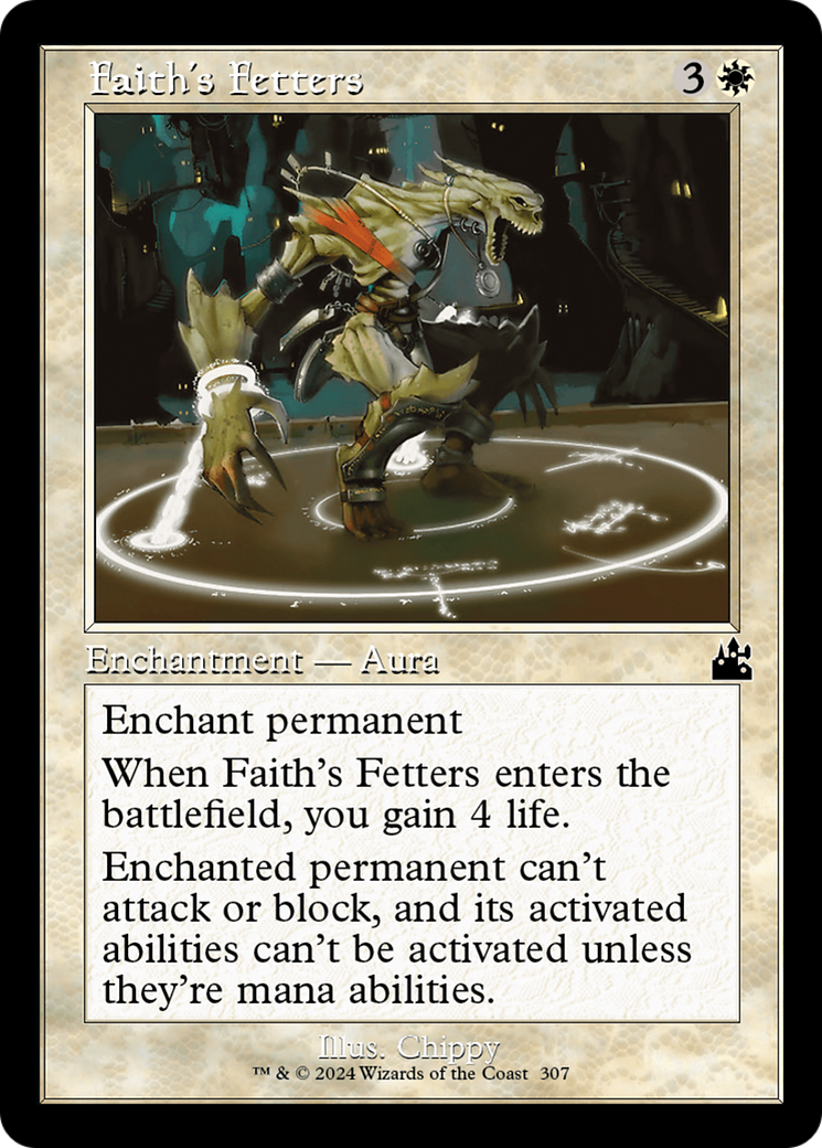 Faith's Fetters (Retro Frame) [Ravnica Remastered] | Tabernacle Games