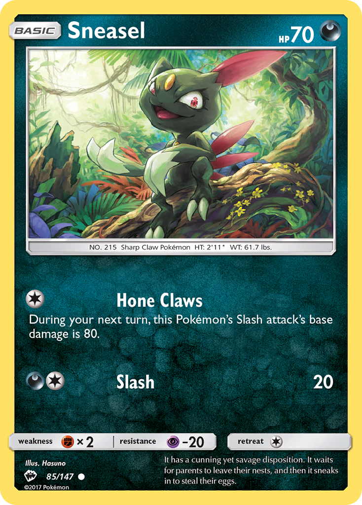 Sneasel (85/147) [Sun & Moon: Burning Shadows] | Tabernacle Games