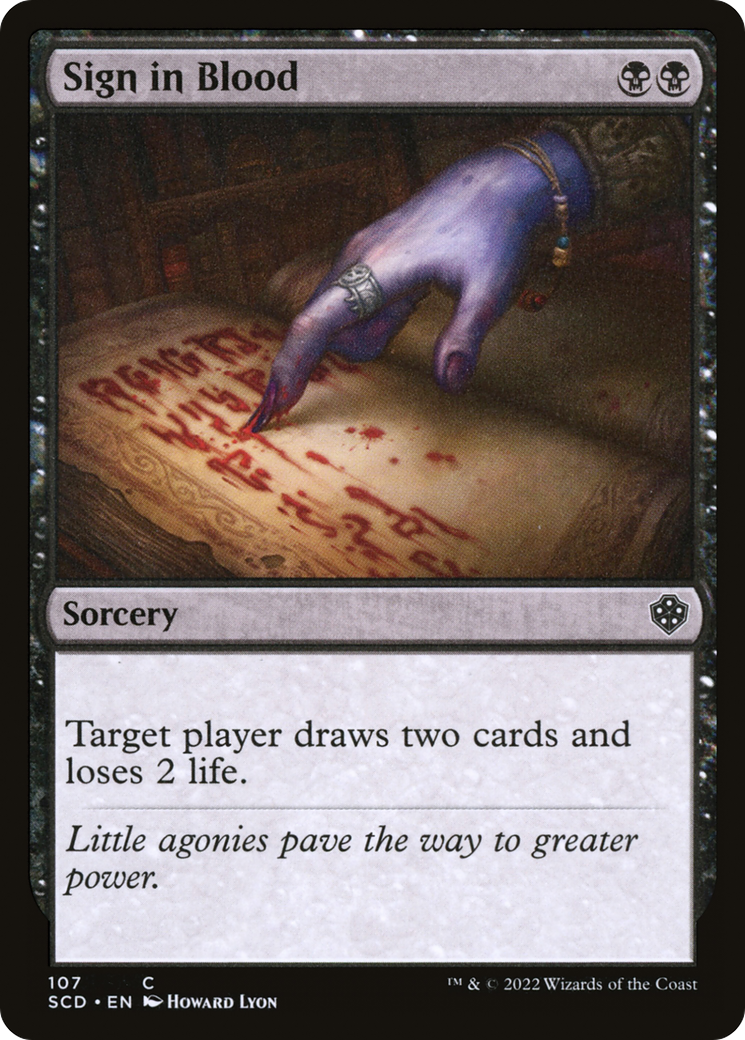 Sign in Blood [Starter Commander Decks] | Tabernacle Games