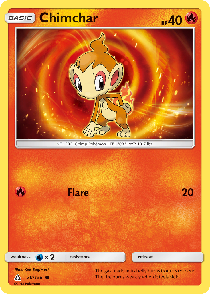 Chimchar (20/156) [Sun & Moon: Ultra Prism] | Tabernacle Games