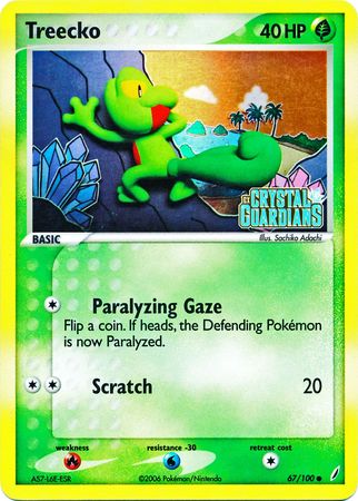 Treecko (67/100) (Stamped) [EX: Crystal Guardians] | Tabernacle Games