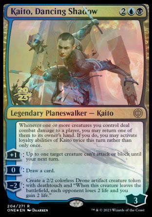 Kaito, Dancing Shadow [Phyrexia: All Will Be One Prerelease Promos] | Tabernacle Games