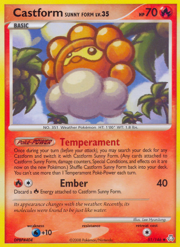 Castform Sunny Form (51/146) [Diamond & Pearl: Legends Awakened] | Tabernacle Games