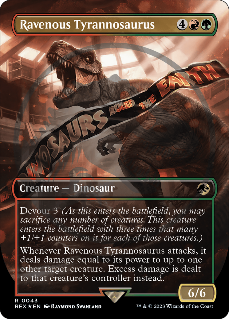 Ravenous Tyrannosaurus Emblem (Borderless) [Jurassic World Collection Tokens] | Tabernacle Games