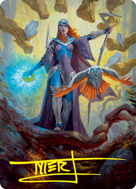 Kasmina, Enigma Sage Art Card (Gold-Stamped Signature) [Strixhaven: School of Mages Art Series] | Tabernacle Games
