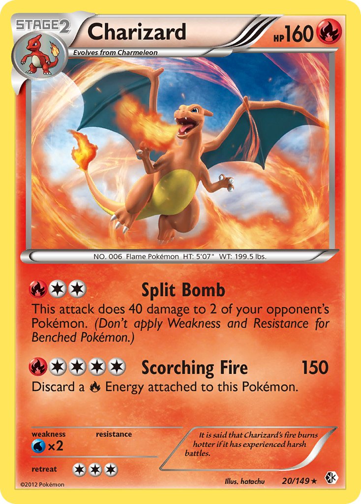 Charizard (20/149) (Cosmos Holo) (Blister Exclusive) [Black & White: Boundaries Crossed] | Tabernacle Games