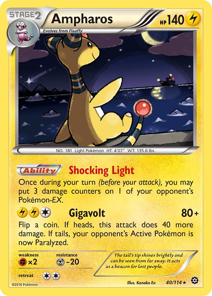 Ampharos (40/114) (Theme Deck Exclusive) [XY: Steam Siege] | Tabernacle Games