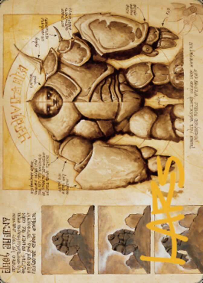 Precursor Golem Art Card (Gold-Stamped Signature) [The Brothers' War Art Series] | Tabernacle Games