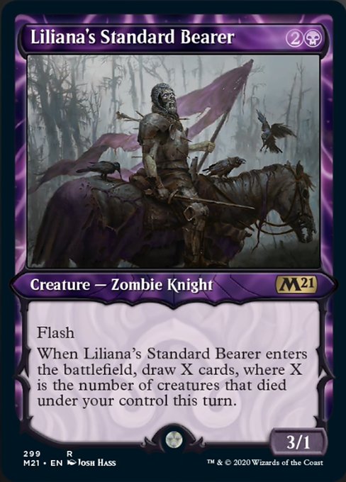 Liliana's Standard Bearer (Showcase) [Core Set 2021] | Tabernacle Games