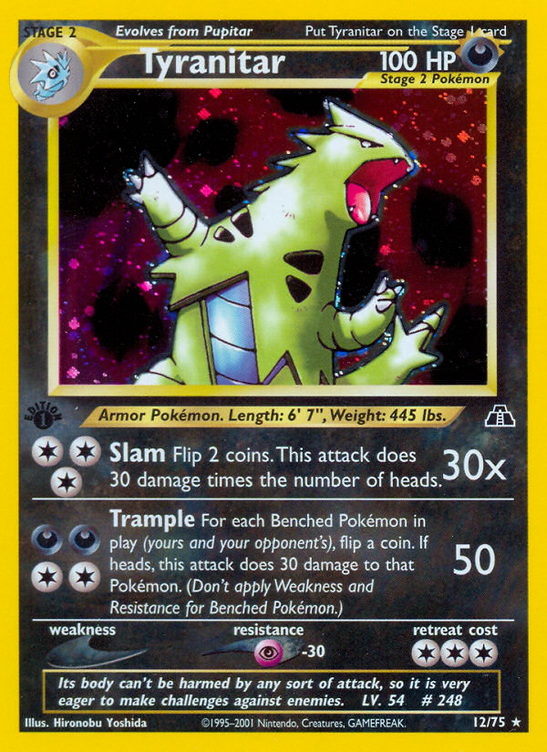 Tyranitar (12/75) [Neo Discovery 1st Edition] | Tabernacle Games