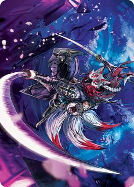 Blade-Blizzard Kitsune Art Card [Kamigawa: Neon Dynasty Art Series] | Tabernacle Games