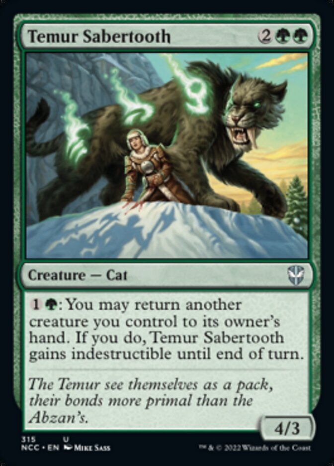 Temur Sabertooth [Streets of New Capenna Commander] | Tabernacle Games