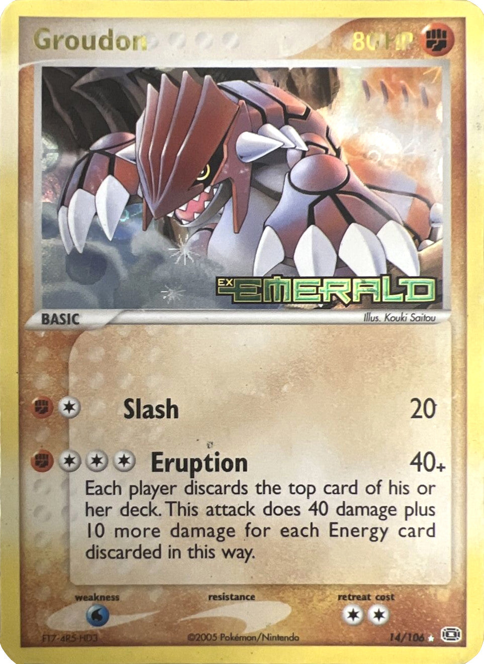 Groudon (14/106) (Stamped) [EX: Emerald] | Tabernacle Games