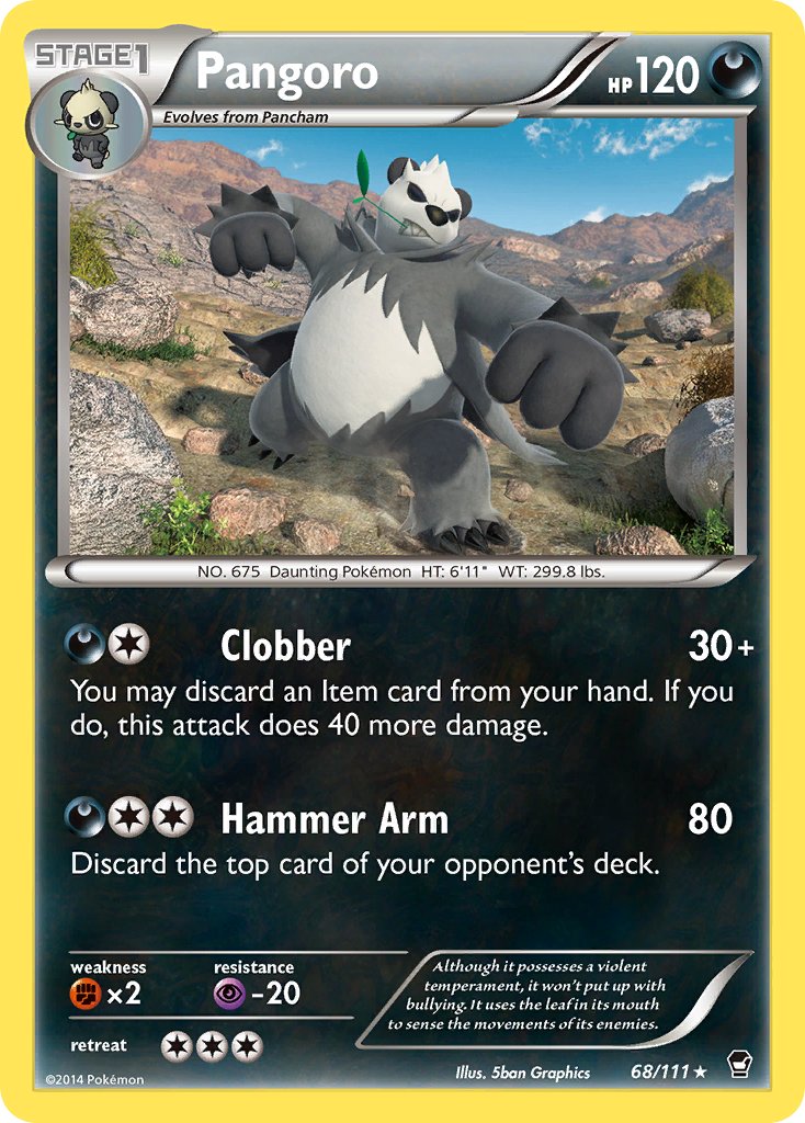 Pangoro (68/111) (Theme Deck Exclusive) [XY: Furious Fists] | Tabernacle Games