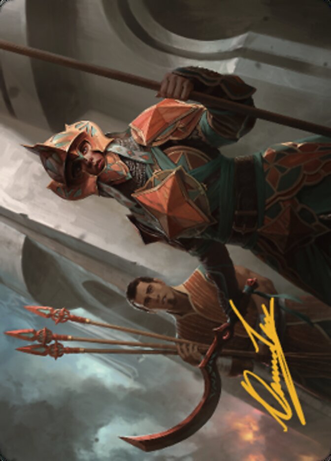 Siege Veteran Art Card (Gold-Stamped Signature) [The Brothers' War Art Series] | Tabernacle Games