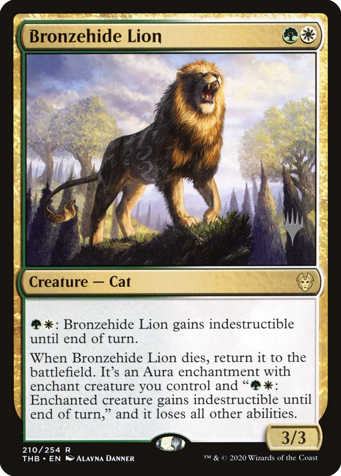 Bronzehide Lion (Promo Pack) [Theros Beyond Death Promos] | Tabernacle Games