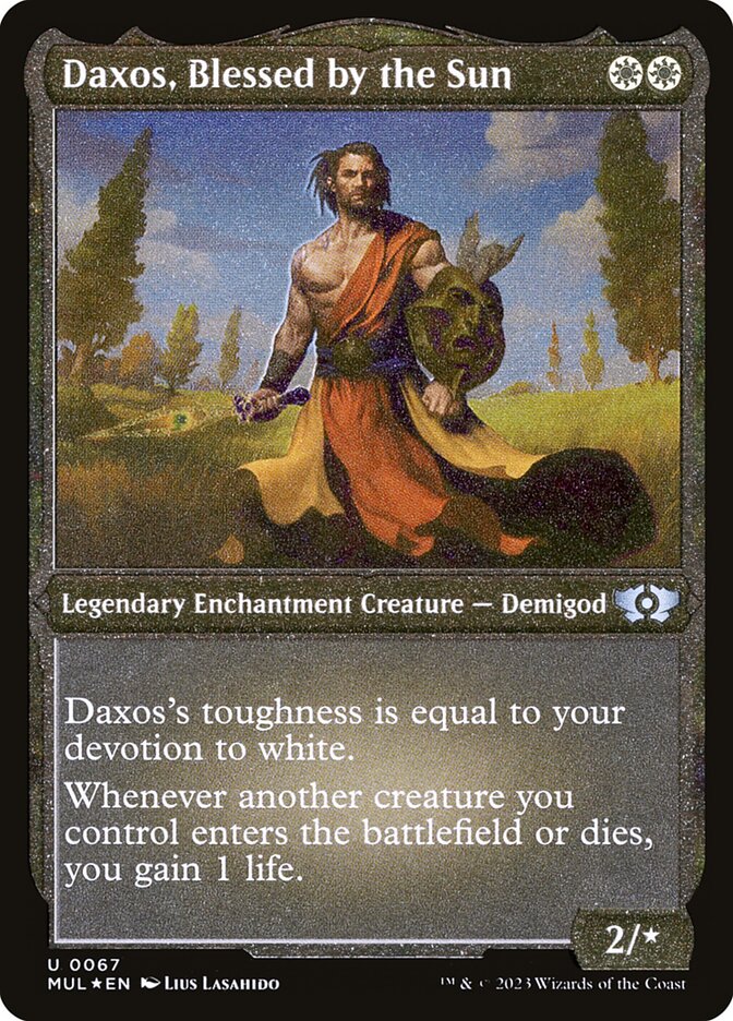 Daxos, Blessed by the Sun (Foil Etched) [Multiverse Legends] | Tabernacle Games