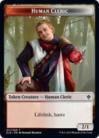 Human Cleric // Food (17) Double-sided Token [Throne of Eldraine Tokens] | Tabernacle Games