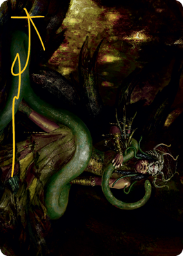 Saryth, the Viper's Fang Art Card (Gold-Stamped Signature) [Innistrad: Midnight Hunt Art Series] | Tabernacle Games