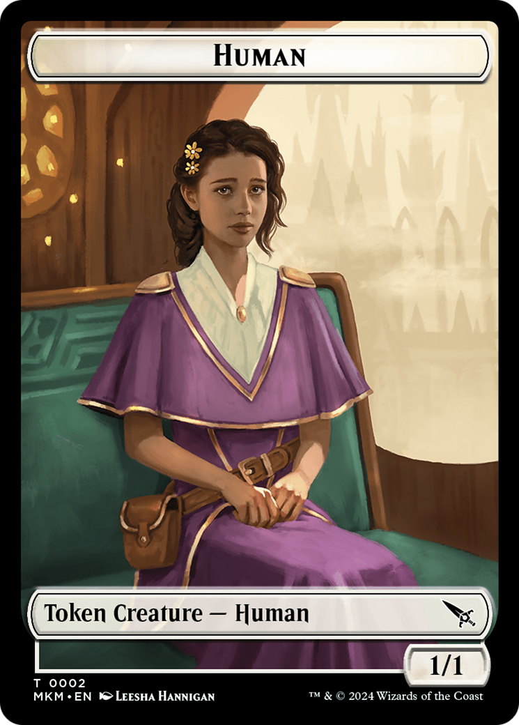 Human // Soldier Double-Sided Token [Murders at Karlov Manor Commander Tokens] | Tabernacle Games