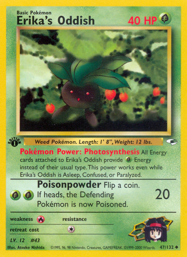 Erika's Oddish (47/132) [Gym Heroes 1st Edition] | Tabernacle Games