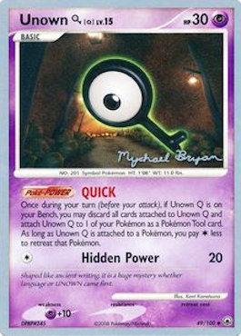 Unown Q LV.15 (49/100) (Happy Luck - Mychael Bryan) [World Championships 2010] | Tabernacle Games